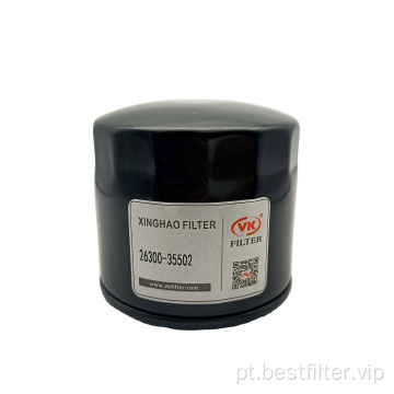 Parafuso das peças do compressor de ar, elemento do filtro de óleo 26300-35502